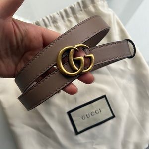 LIKE NEW Gucci Marmont GG Belt size 75/30 in Dusty Pink